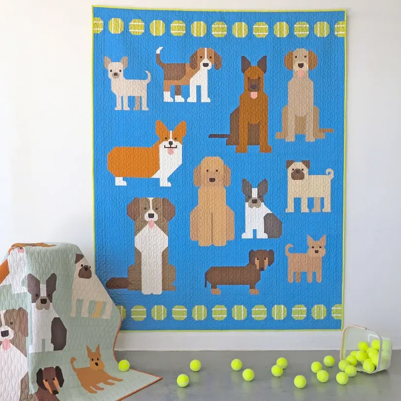 Dog Park - Printed Quilt Pattern by Elizabeth Hartman